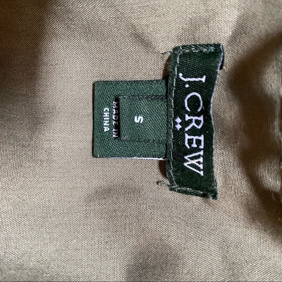 J. Crew olive green fall jacket with waist tie - Picture 2 of 3